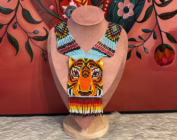 Handmade tiger necklace