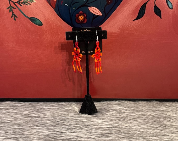 Huichol flower earrings