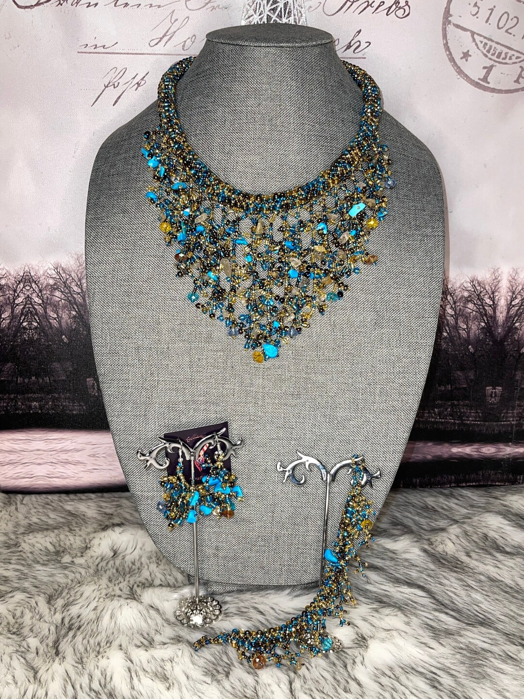 Ensemble collier et boucles d'oreilles Disney Minnie Mouse