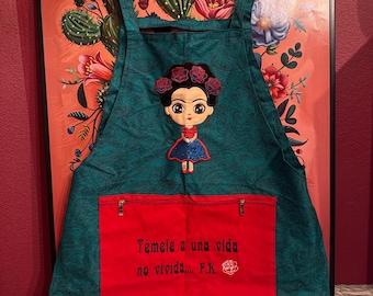 Frida-style overall aprons