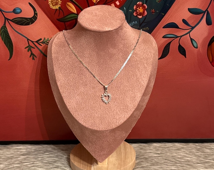 crystal heart choker necklace