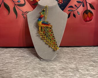 Peacock keychain