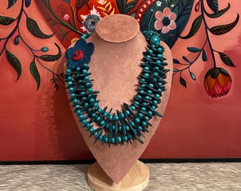 Organic necklace and earring set