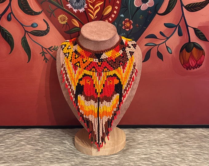 Handmade macaw necklace