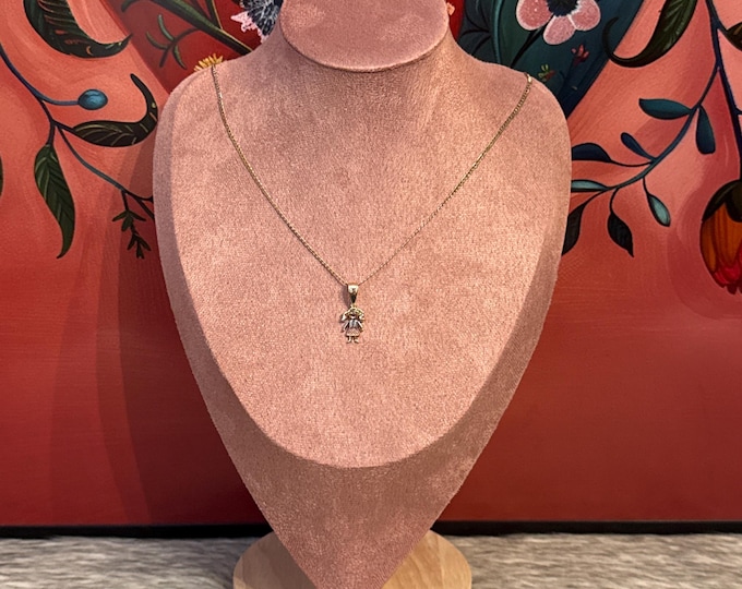 Necklace with girl's pendant