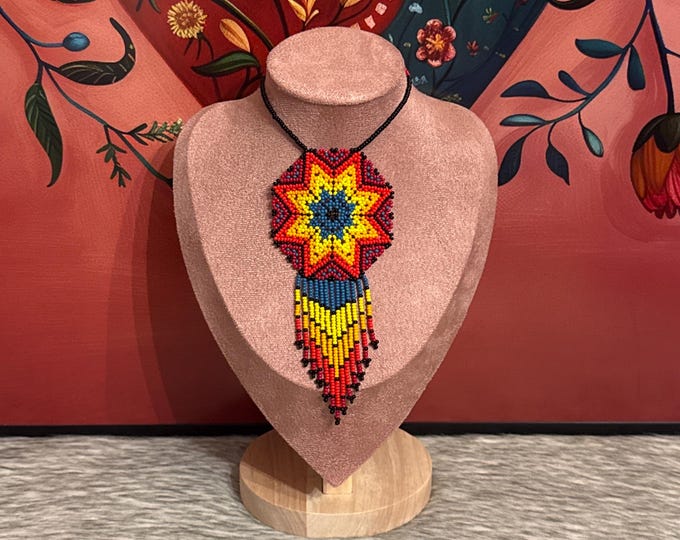 Large dreamcatcher necklace and earring set