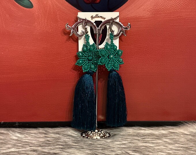 Handmade crystal and bead earrings