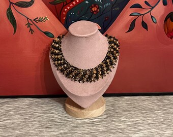 Crystal necklace, bracelet, and earring set