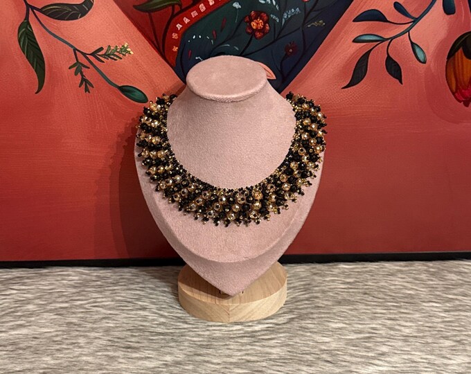 Crystal necklace, bracelet, and earring set