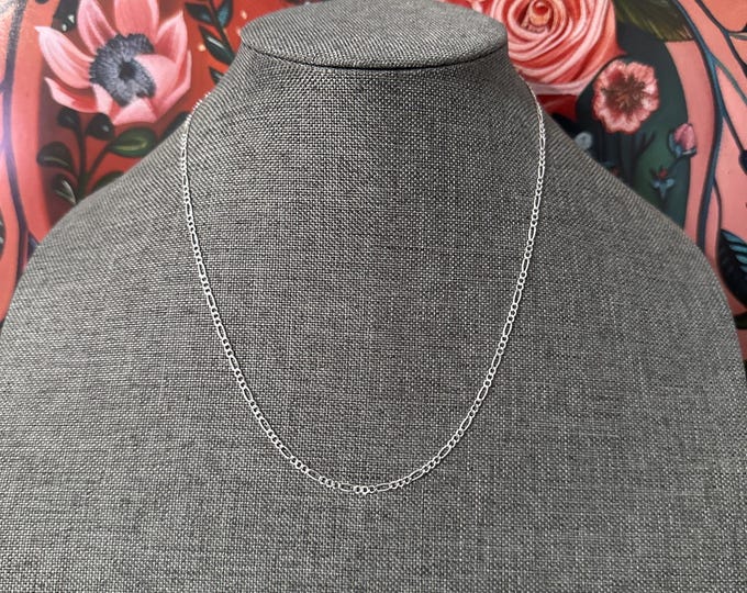 925 silver figaro style chain 20 inches long