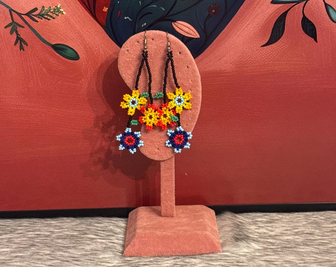 flower waterfall earrings