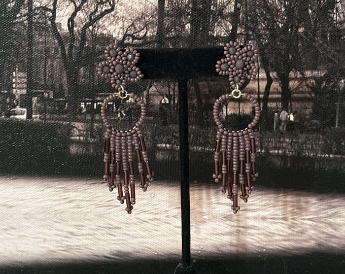 Handmade Broque Hoop Earrings