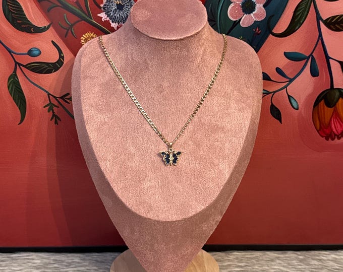 Necklace with butterfly pendant