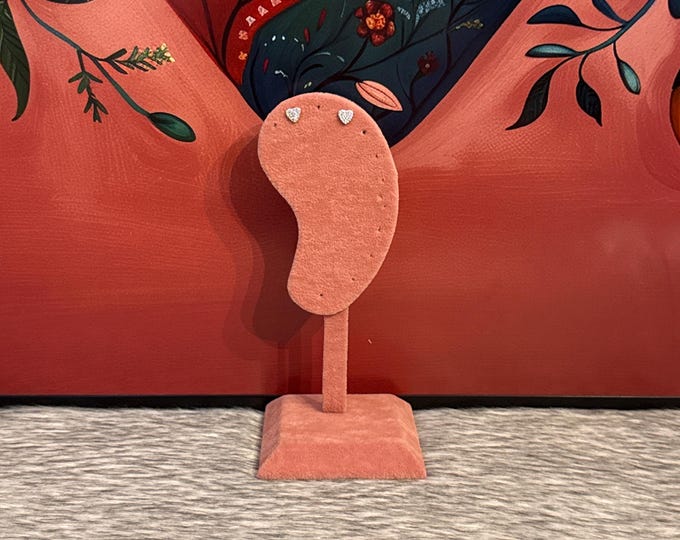 Heart earrings in 14k gold plated