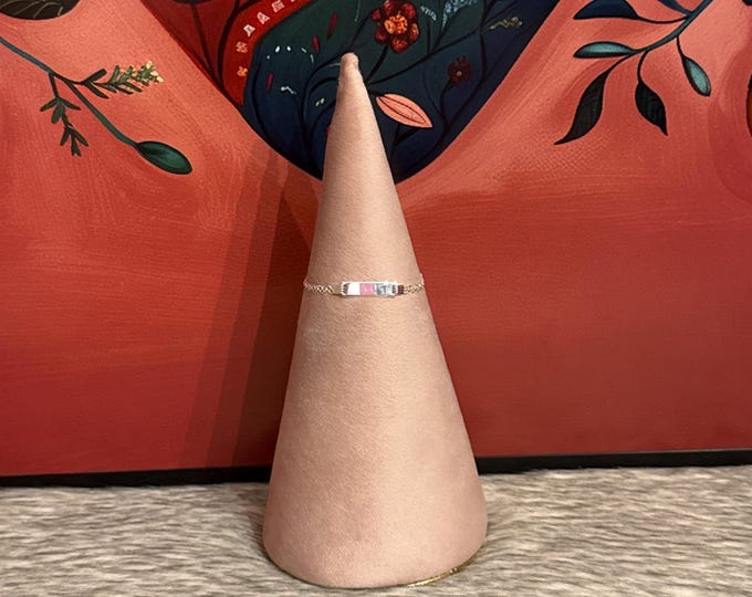 Heart link bracelet and 925 silver plate