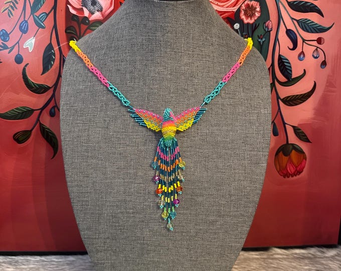 Handmade hummingbird necklace