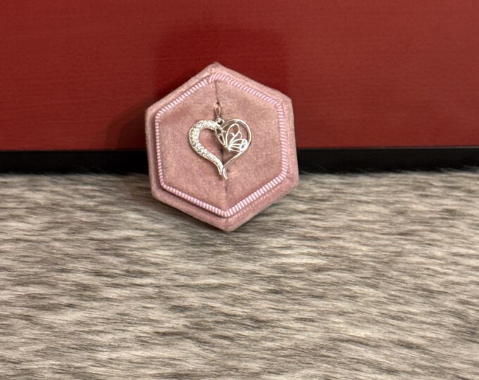 Colgante  Corazon Mariposa