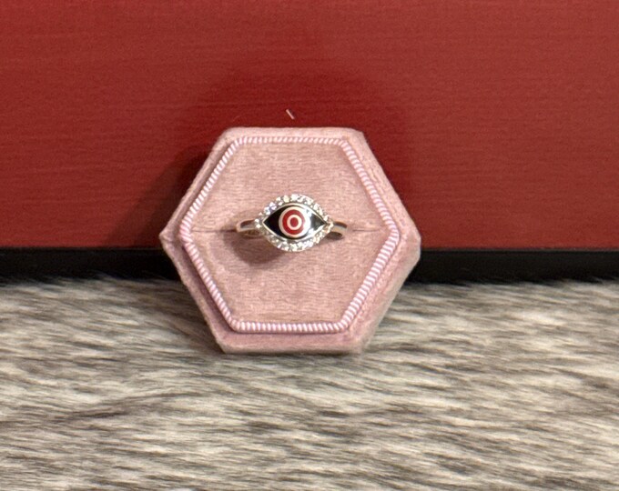 Eye ring in 925 silver, size 8.5