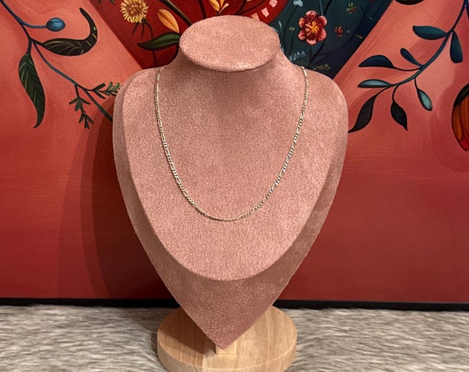 925 Sterling Silver Figaro Style Chain 18in