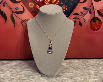 Necklace with Mexican doll pendant