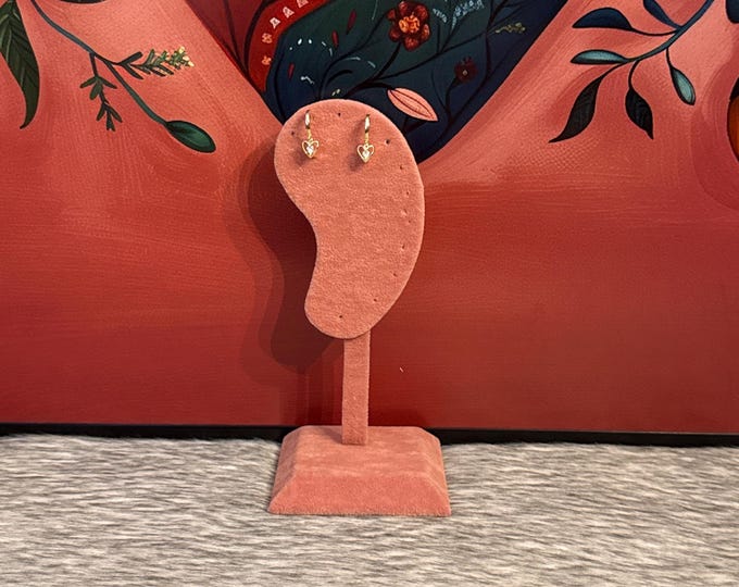 Heart earrings in gold plated