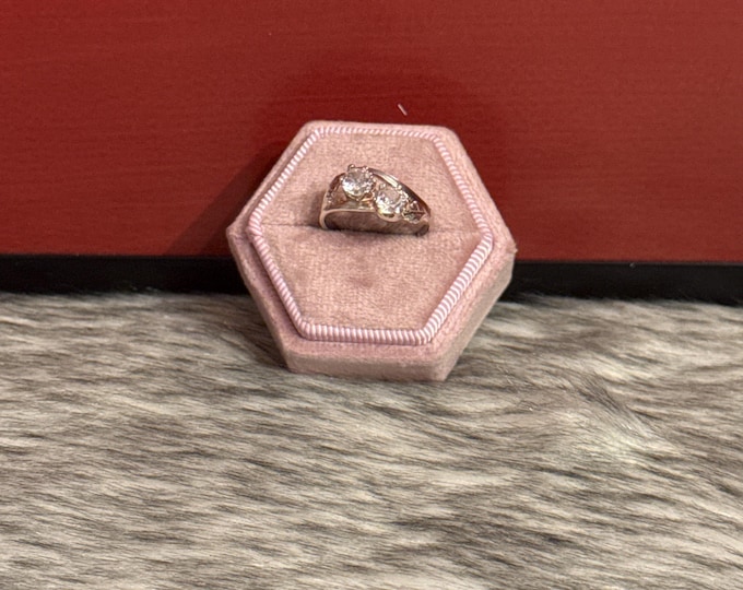 Promise or engagement ring Double zirconia size 7