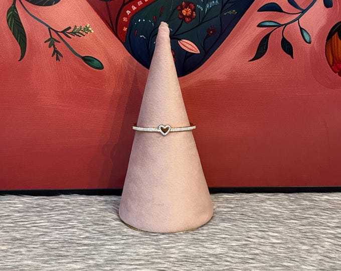 Heart bracelet in stainless steel