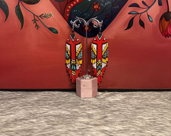 Aztec tribal earrings