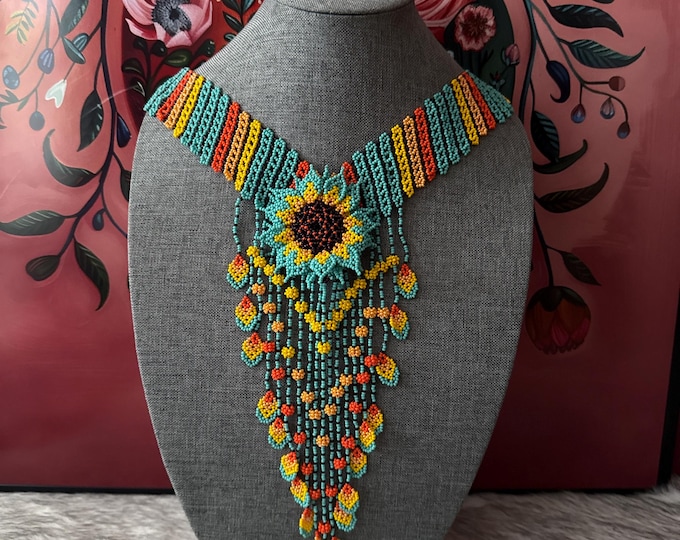 Sunflower petal necklace