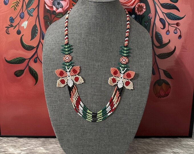 Handcrafted butterfly necklace and earrings set