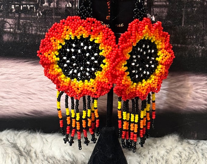 Morning sunflower earrings
