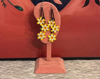 flower waterfall earrings