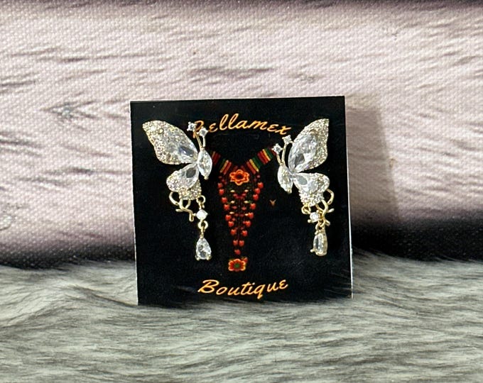 Crystal Butterfly Earrings