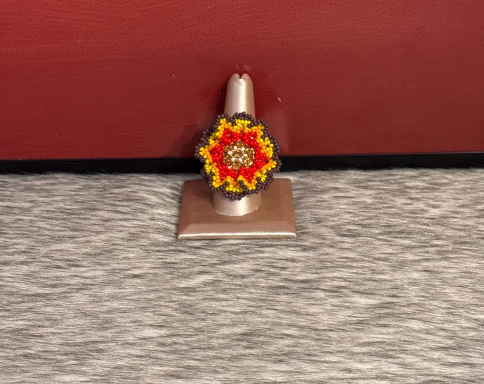 Peyote flower rings