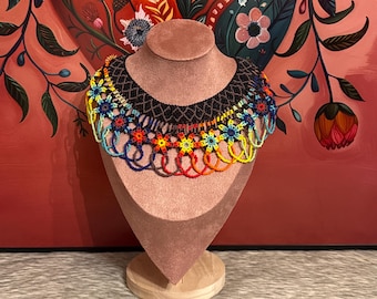 Quetzal necklace and earring set