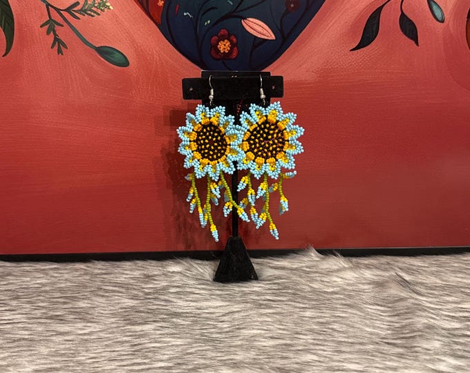 Sun flower earrings