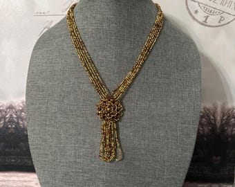 Flower button necklace with earrings and bracelet set