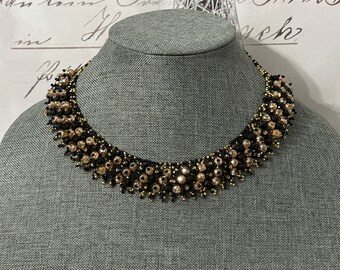 Crystal necklace, bracelet, and earring set