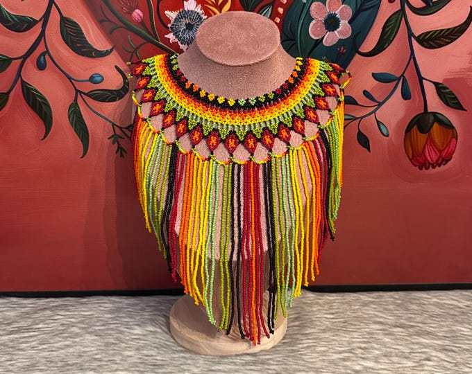 Aztec traditional necklace, earrings and bracelet set