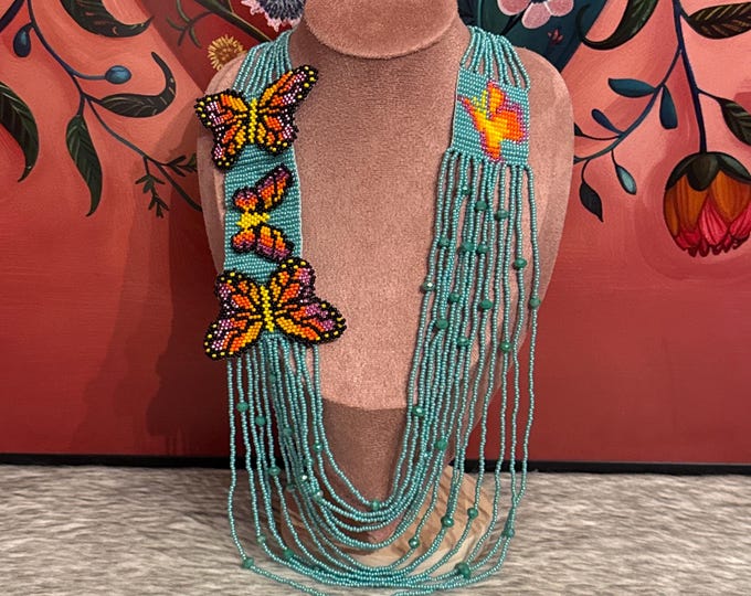 Monarch Butterfly Necklace, Earrings and Bracelet Set