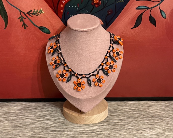 Rainbow choker with earrings and bracelet