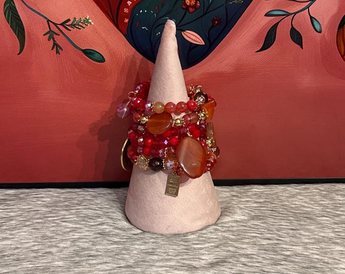 Maxi spiral bracelet with natural agates