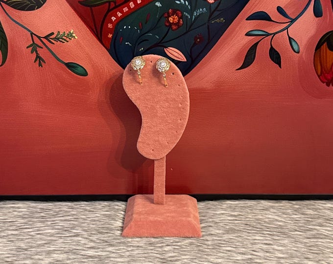 Flower earrings in gold plated