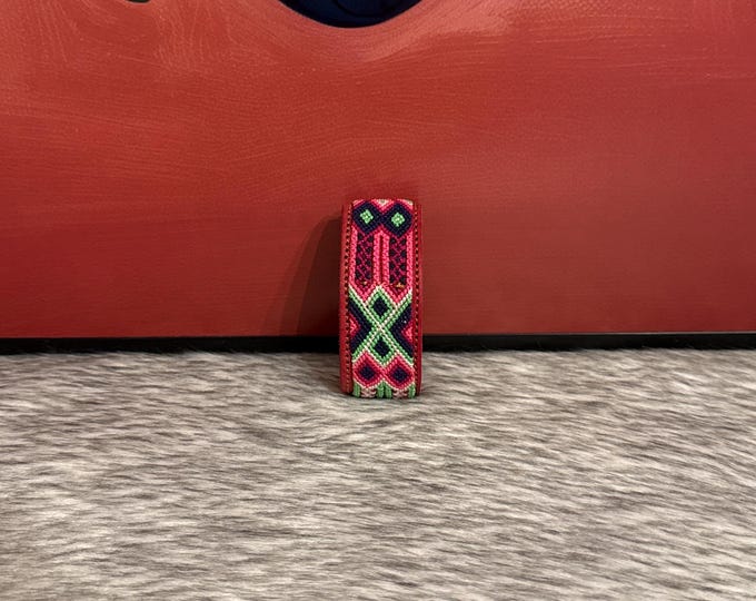 leather bracelets with embroidery