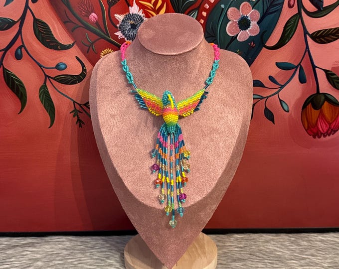 Handmade hummingbird necklace