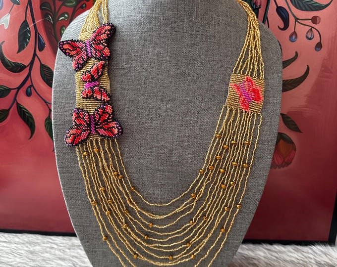 Monarch Butterfly Necklace, Earrings, and Bracelet Set