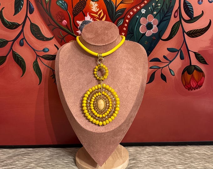 Crystal necklace and earring set