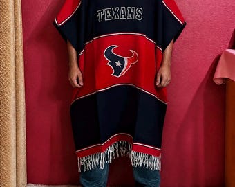 Mexican handcrafted poncho, Texan style, for adults