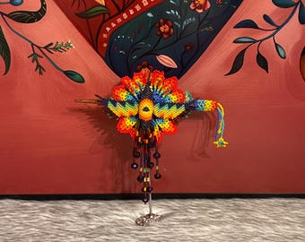 Handmade hummingbird hair clip