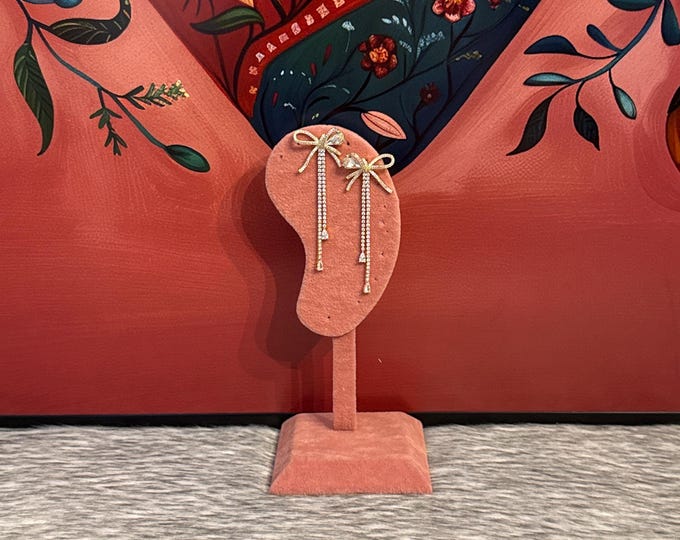 Crystal bow earrings